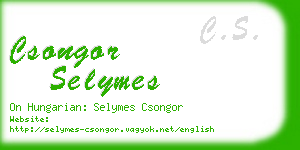 csongor selymes business card